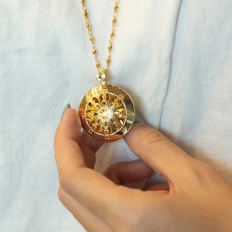 TRADITIONAL ROUND Locket Necklace G GOLD PLATED