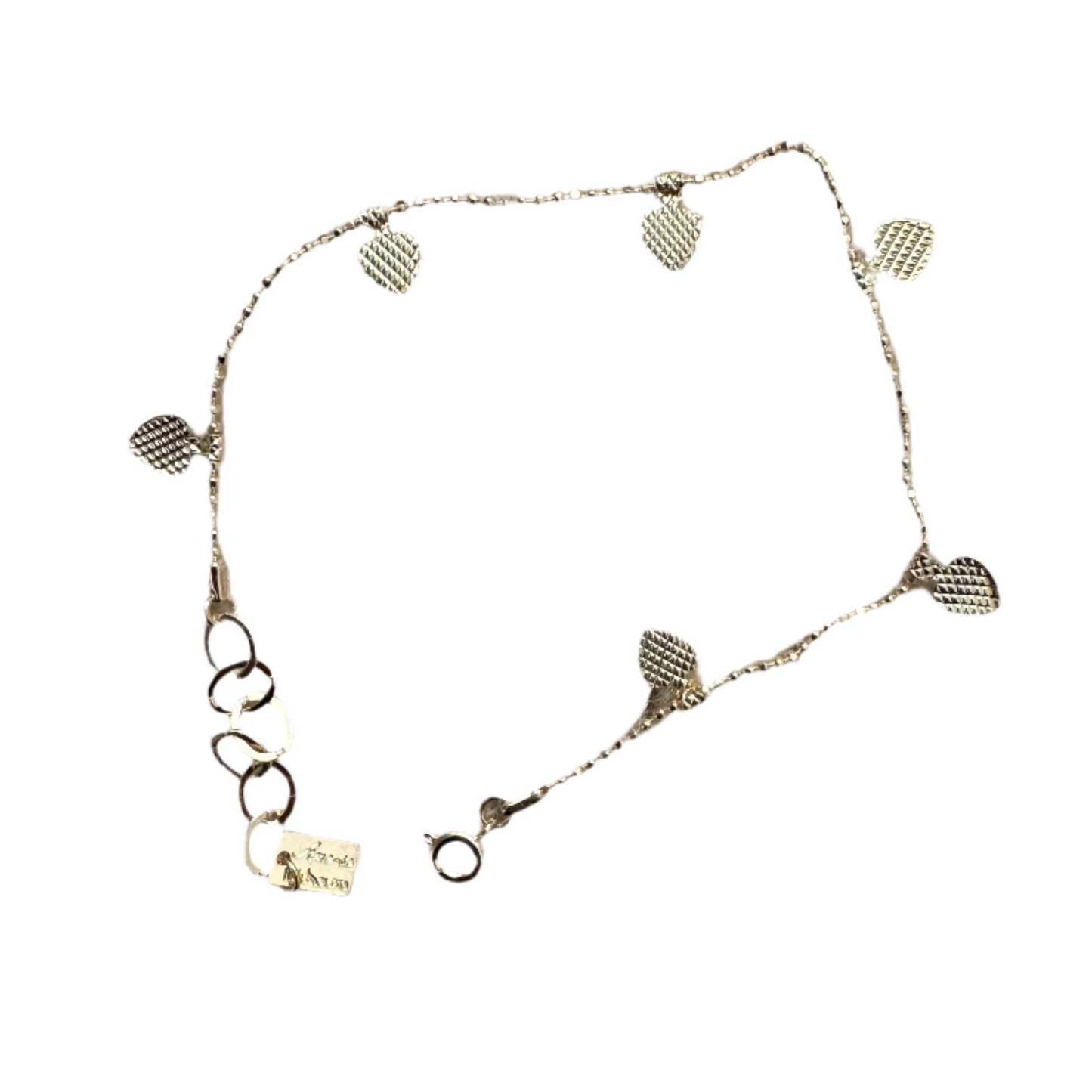 Digis Bracelet with Heart-Shaped Metal Pendants