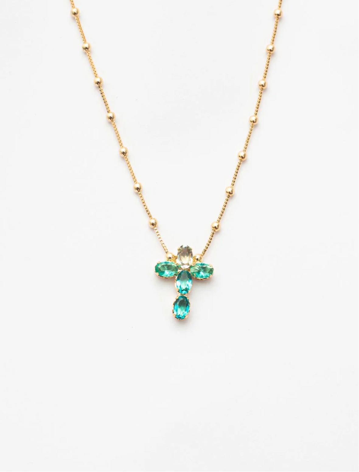 Anima Scapular Necklace (Double Pendant) - Blue