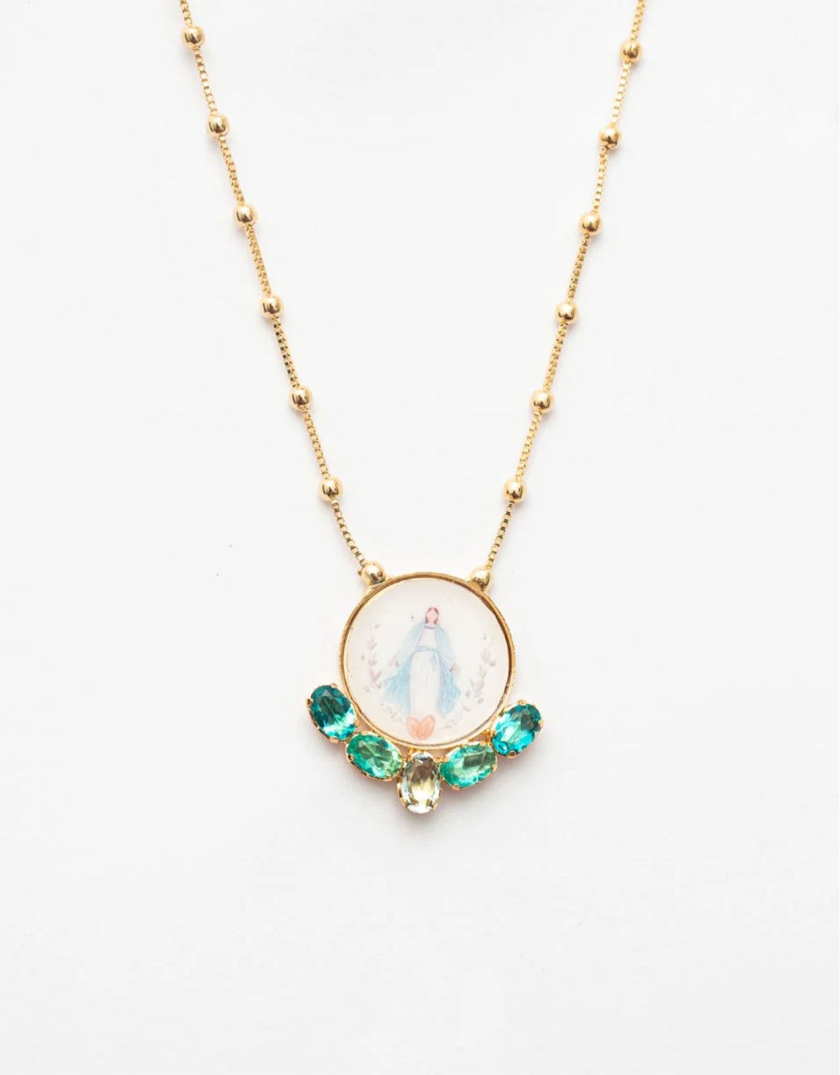 Anima Scapular Necklace (Double Pendant) - Blue