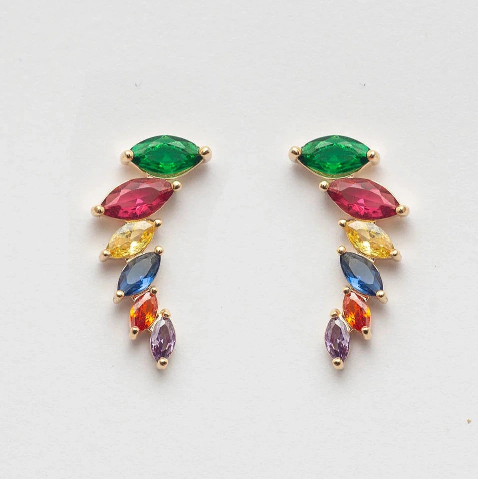 Royale Colorful Earrings | Gold Plated