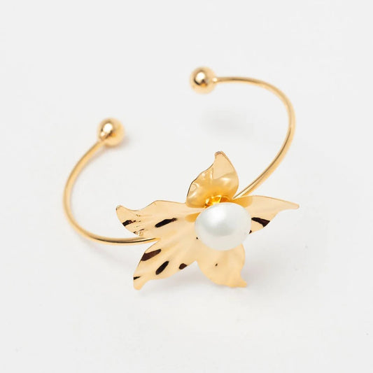 LILA FLOWER BRACELET GOLD PLATING
