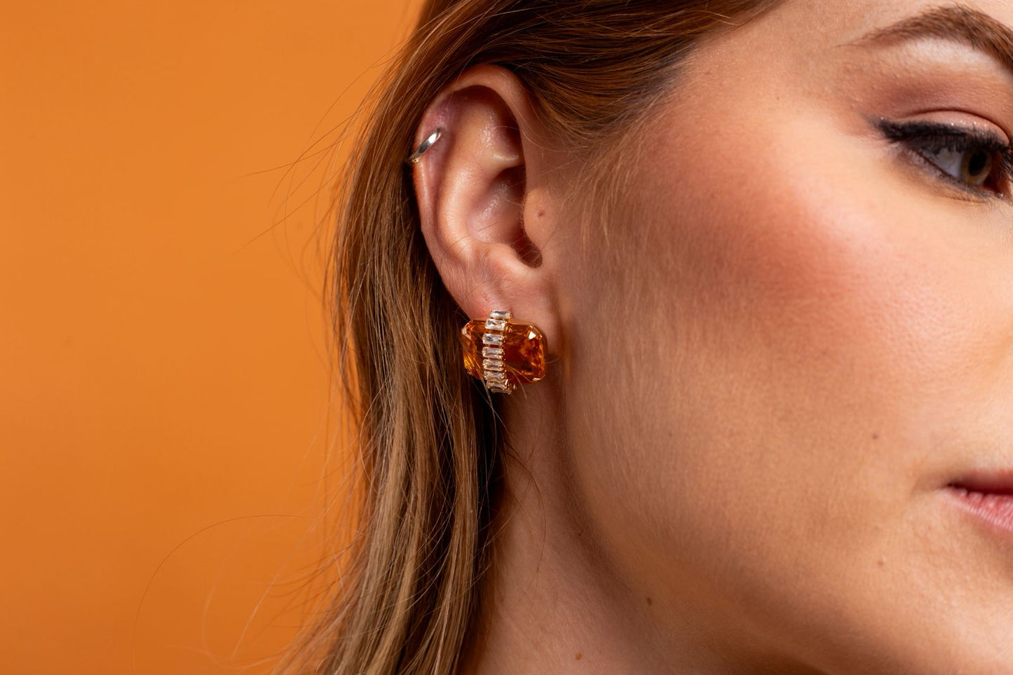 Riviera Citrine Crystal Earrings