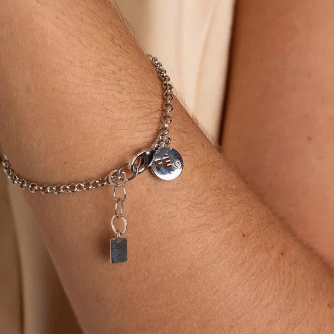 FAITH BRACELET WHITE RHODIUM PLATED