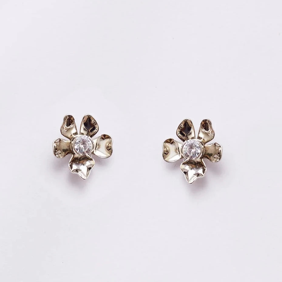 Magnolia flower earrings deals