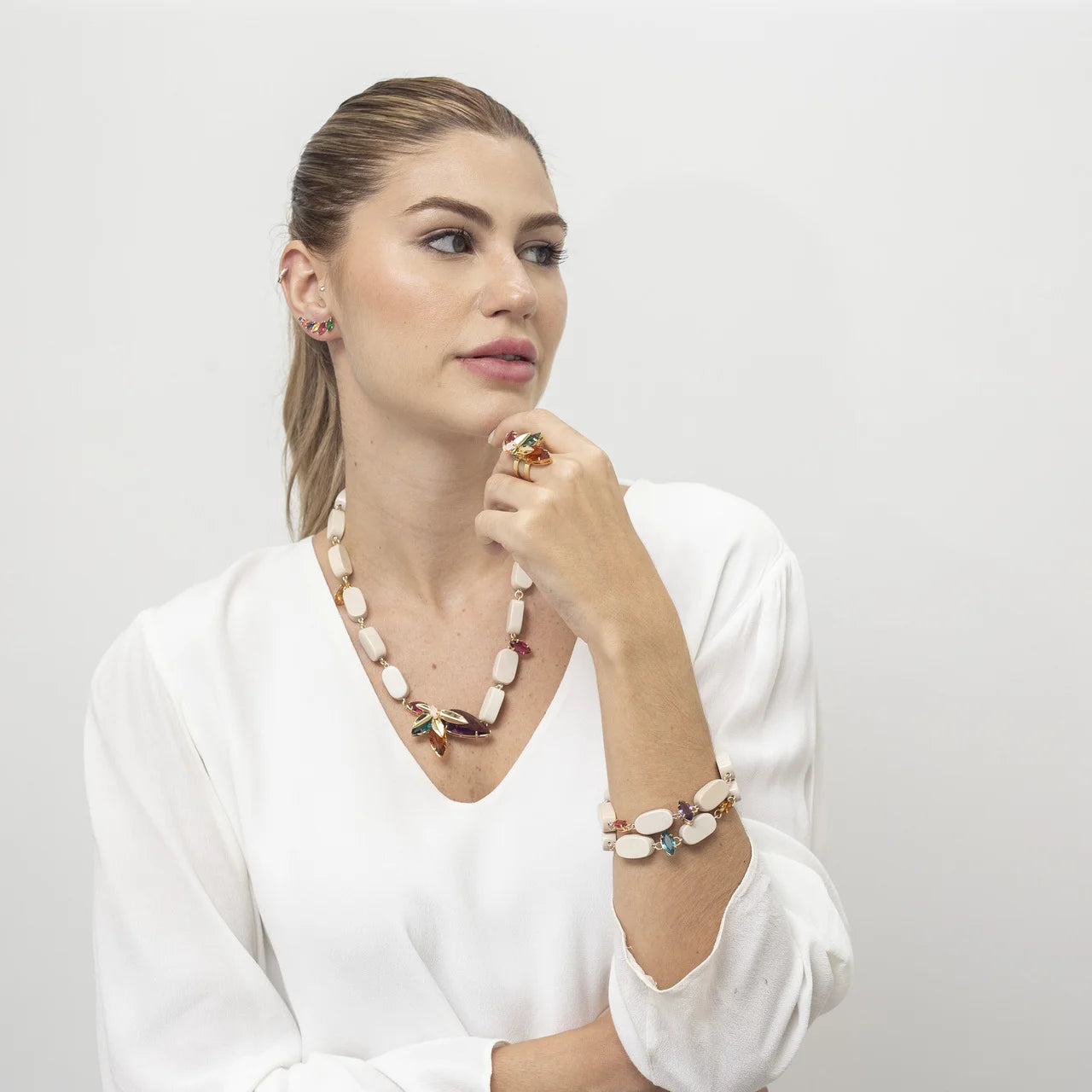 Royale Colorful Earrings | Gold Plated