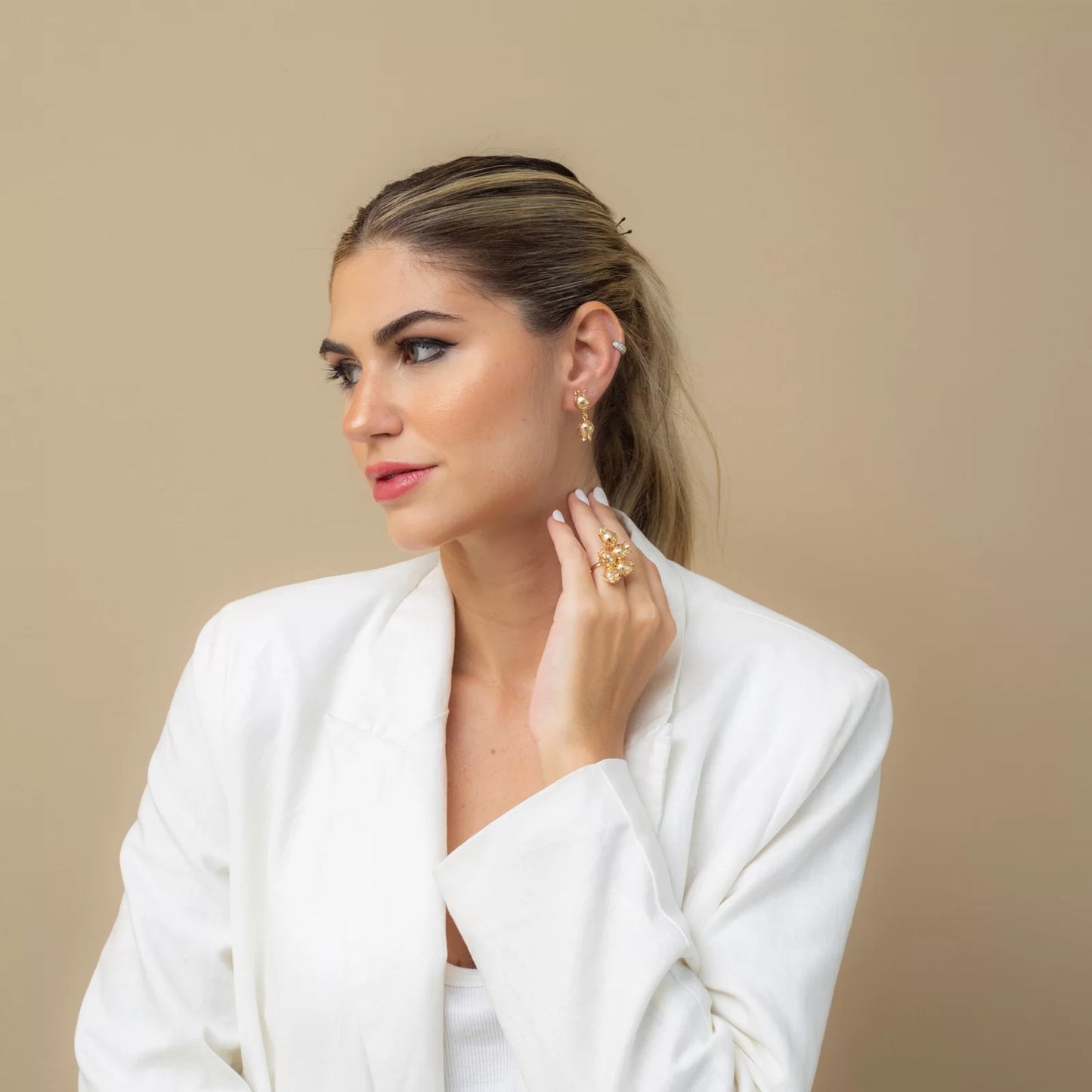 Tulip Earrings Gold Plated