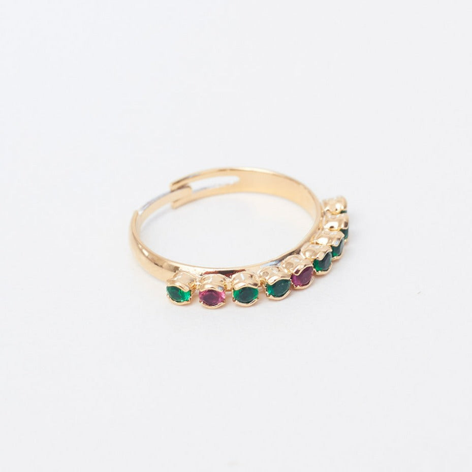 Cici Multicolored Ring Gold Plated