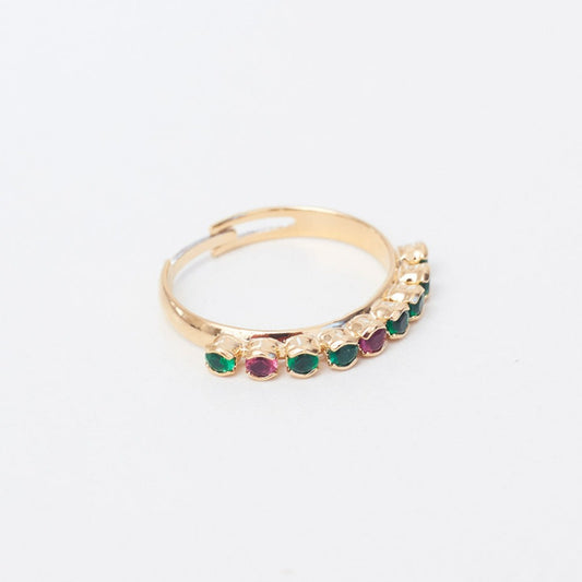 Cici Multicolored Ring Gold Plated