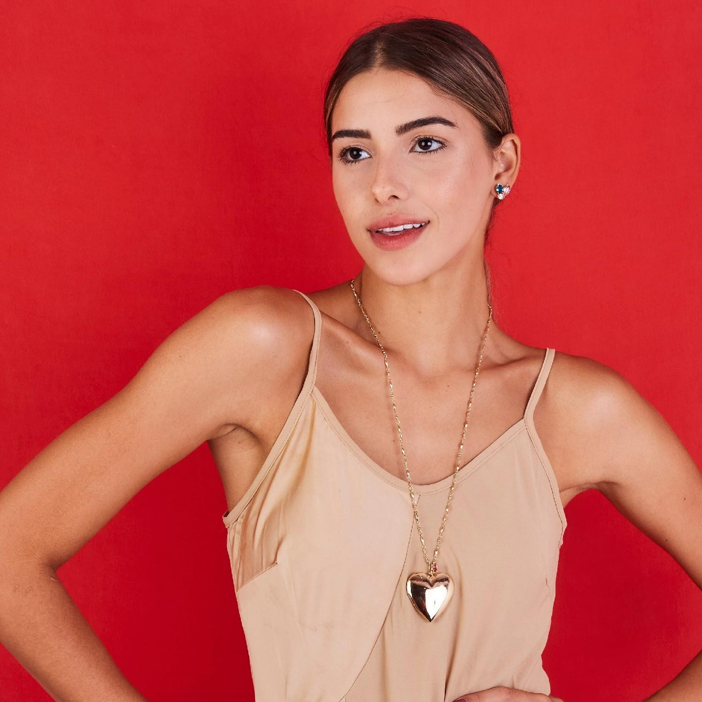 Bello Locket Necklace Gold Plated