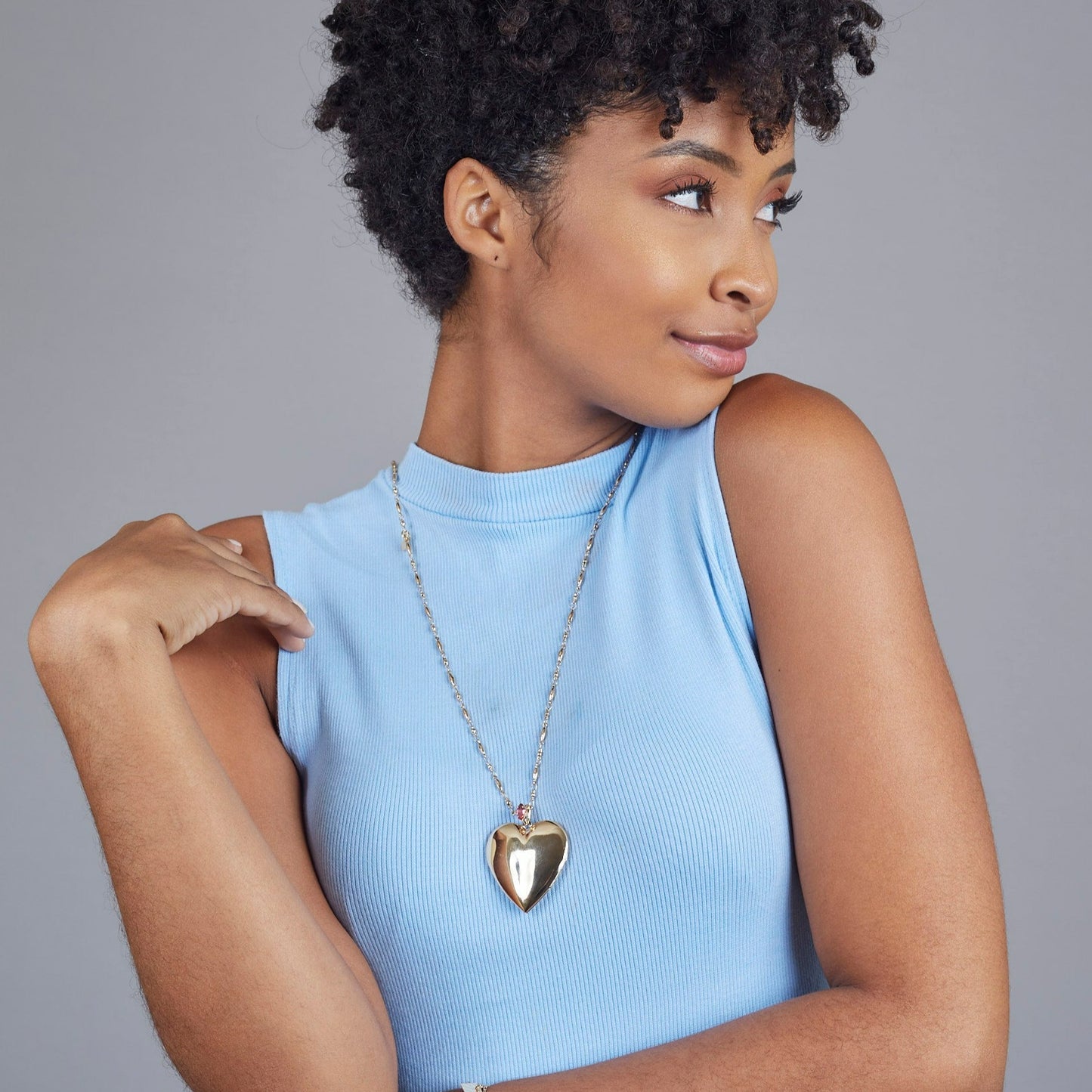 Bello Locket Necklace Gold Plated