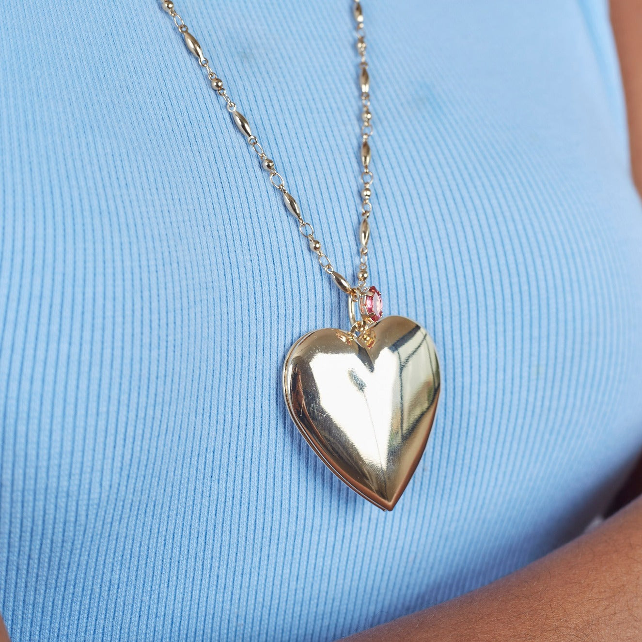 Bello Locket Necklace Gold Plated