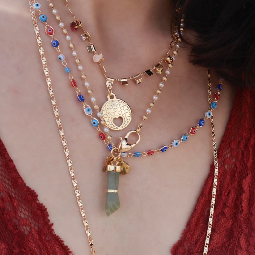 Evil Eye Medium Necklace Gold Plated