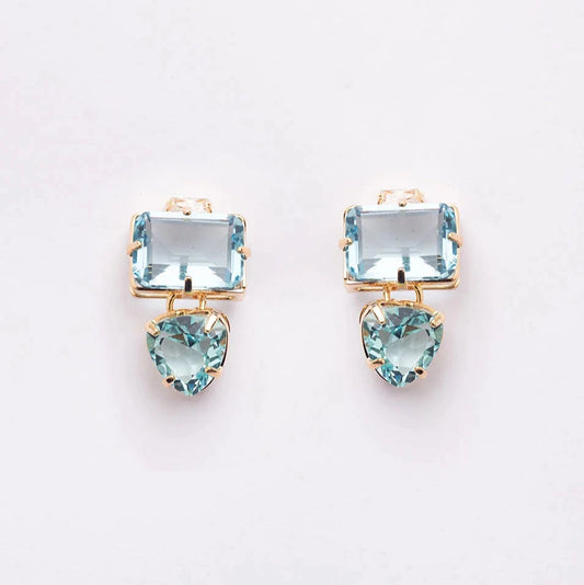 Blue Earrings – Blue Crystals and Zirconia