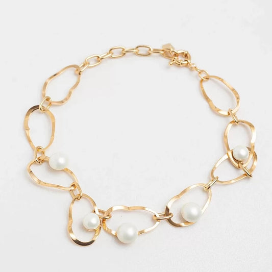 Phuket Pearls Choker Gold Plated