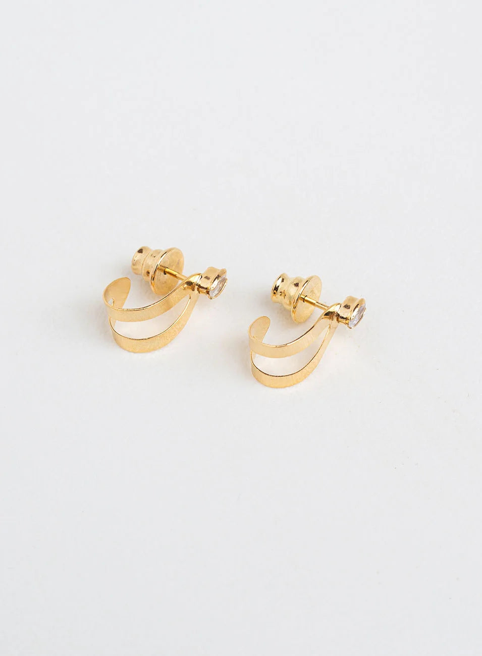 FISH HOOK EARRINGS GOLD PLATED