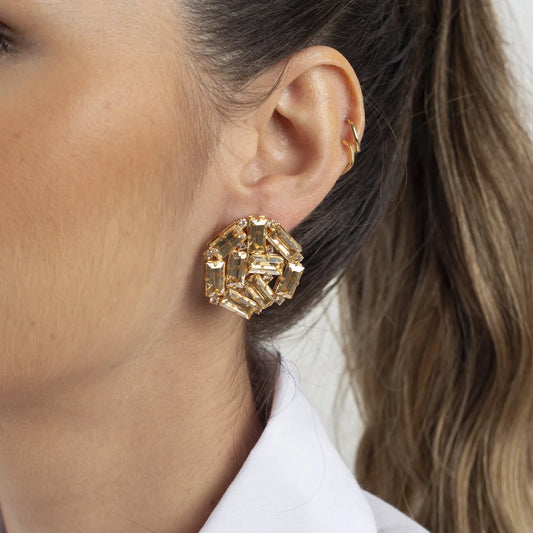 MARILIS BASE EARRINGS CHAMPAGNE GOLD PLATED