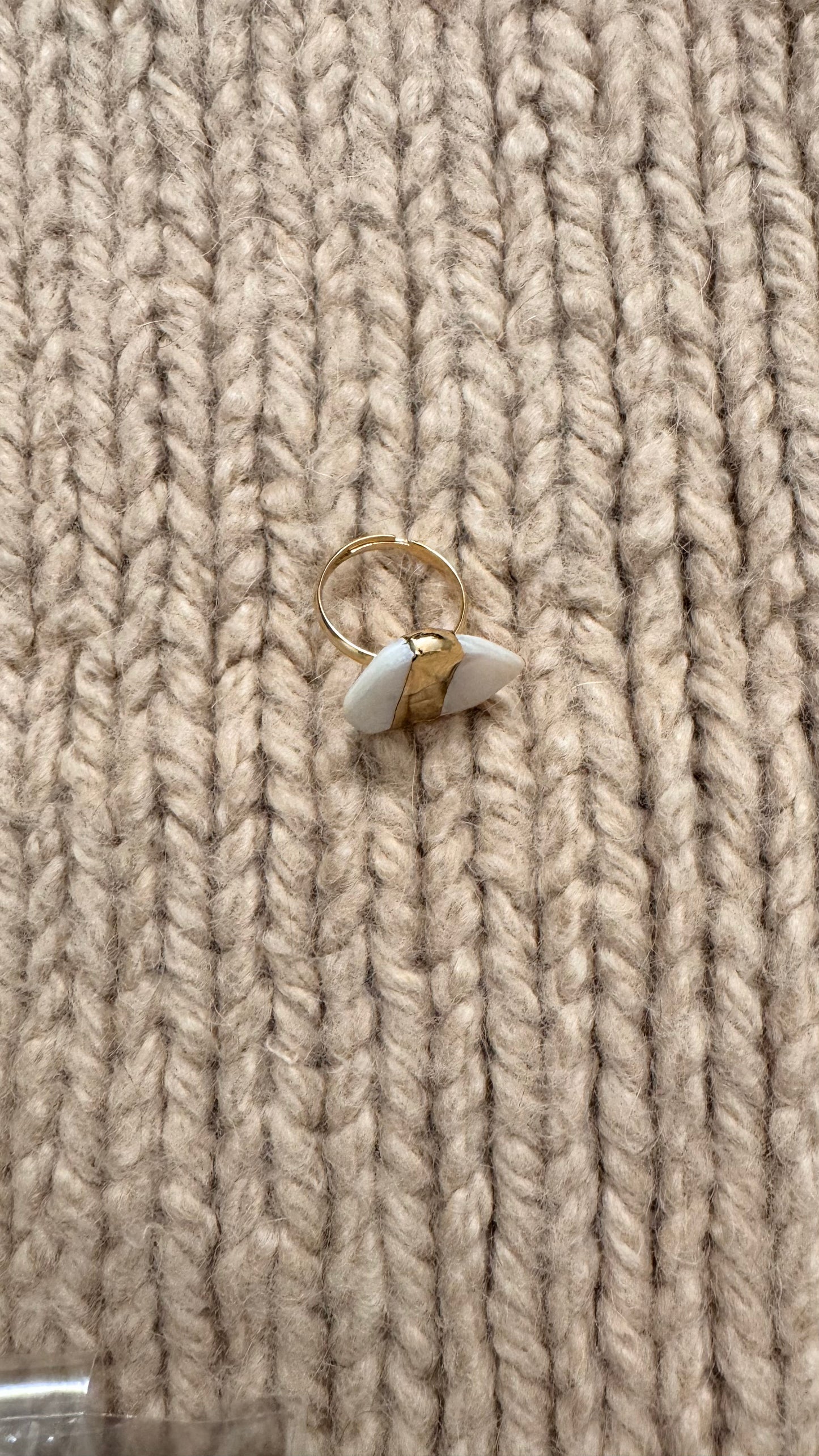 Ring with Irregular Mother-of-Pearl