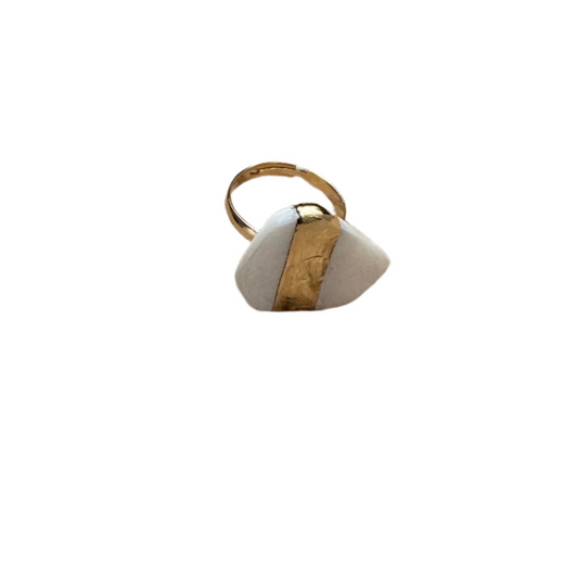 Ring with Irregular Mother-of-Pearl