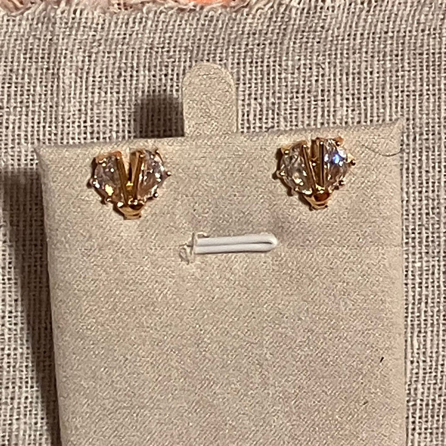 Ladybug Earrings, Clear Crystal, Gold-Plated