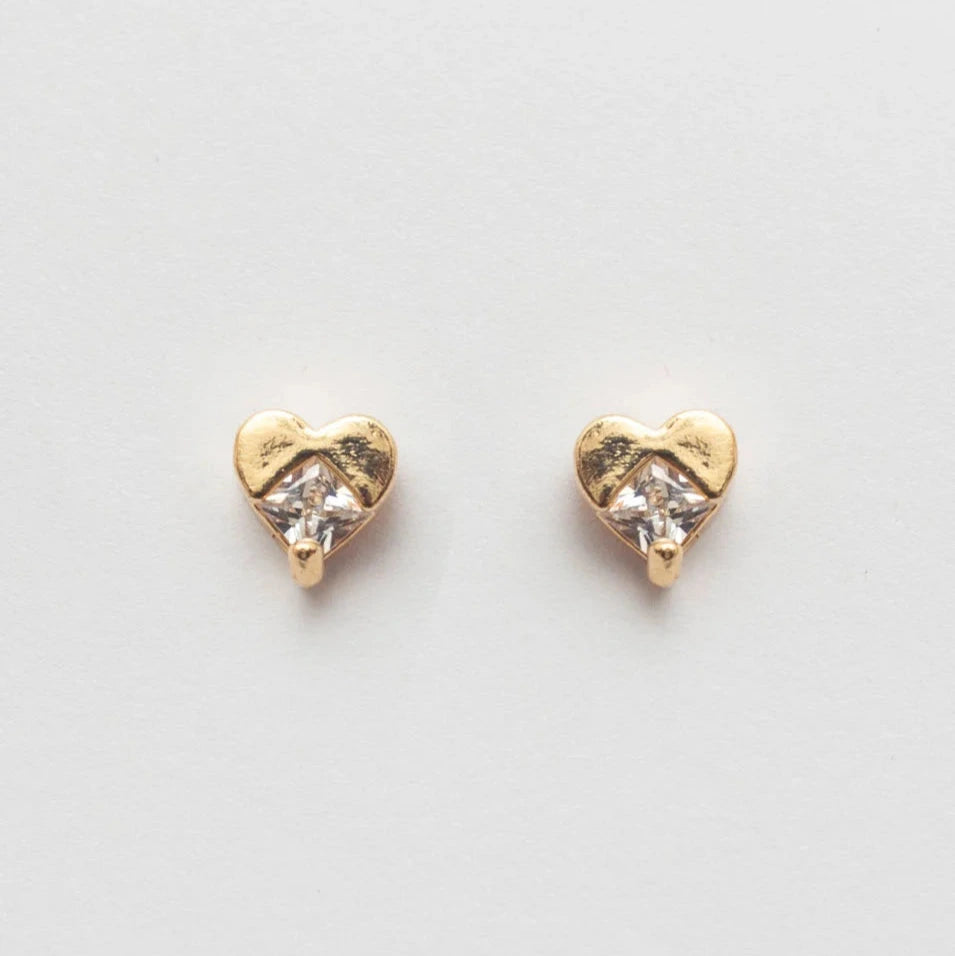 HEART LIGHT EARRINGS WITH GOLD PLATING