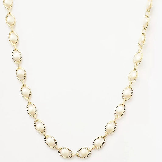 Sanz Pearls Long Necklace Gold Plated