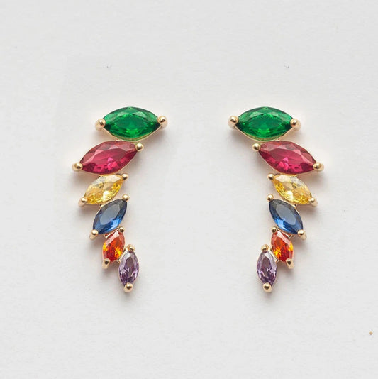 Royale Colorful Earrings | Gold Plated