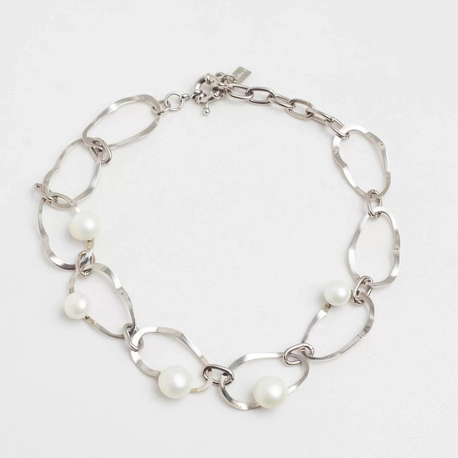 Phuket Pearls Choker White rhodium plating