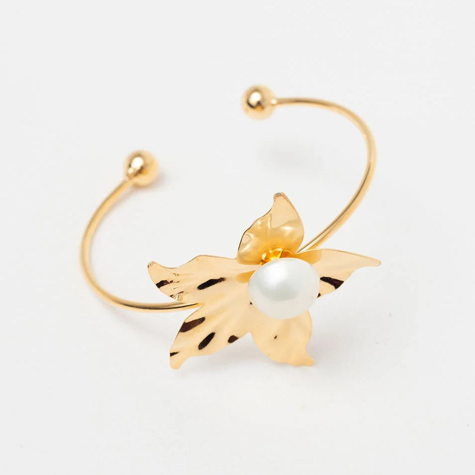 LILA FLOWER BRACELET GOLD PLATING