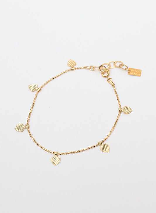 Digis Bracelet with Heart-Shaped Metal Pendants