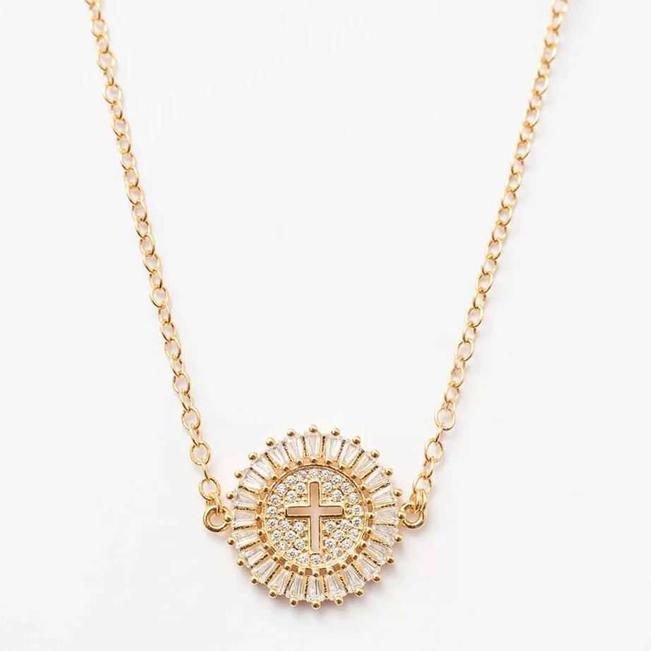 Golden Cross Necklace Gold Plated