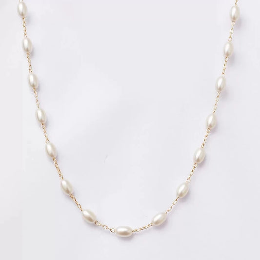 Tiny Pearls Choker Gold Plated