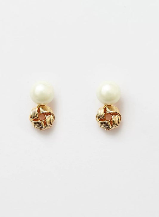 Pina Pearl Earrings Gold Plated