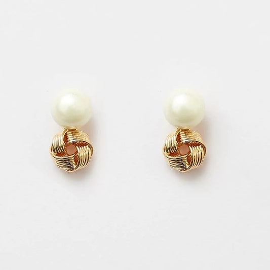 Pina Pearl Earrings Gold Plated