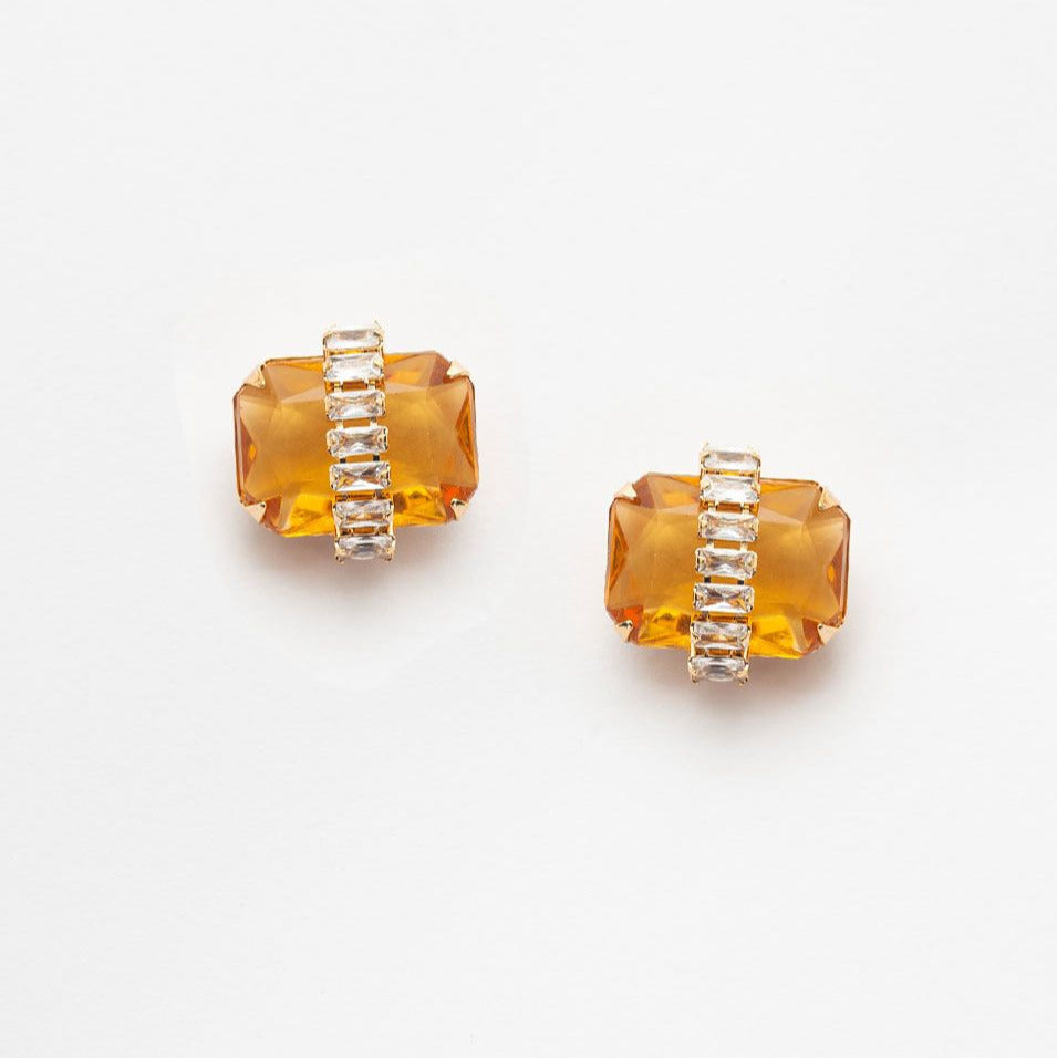 Riviera Citrine Crystal Earrings