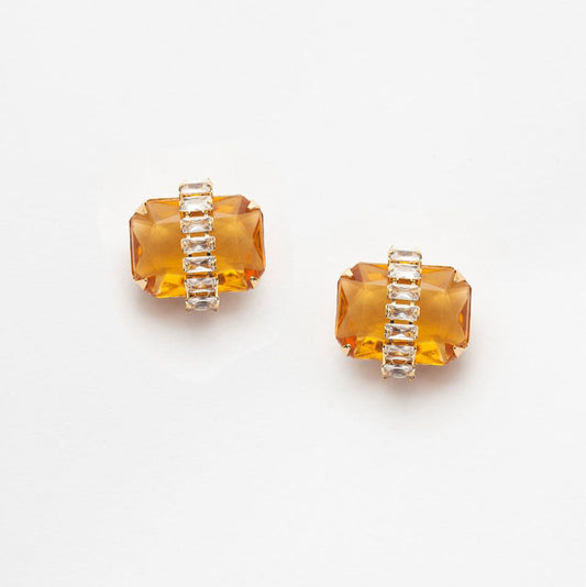 Riviera Citrine Crystal Earrings
