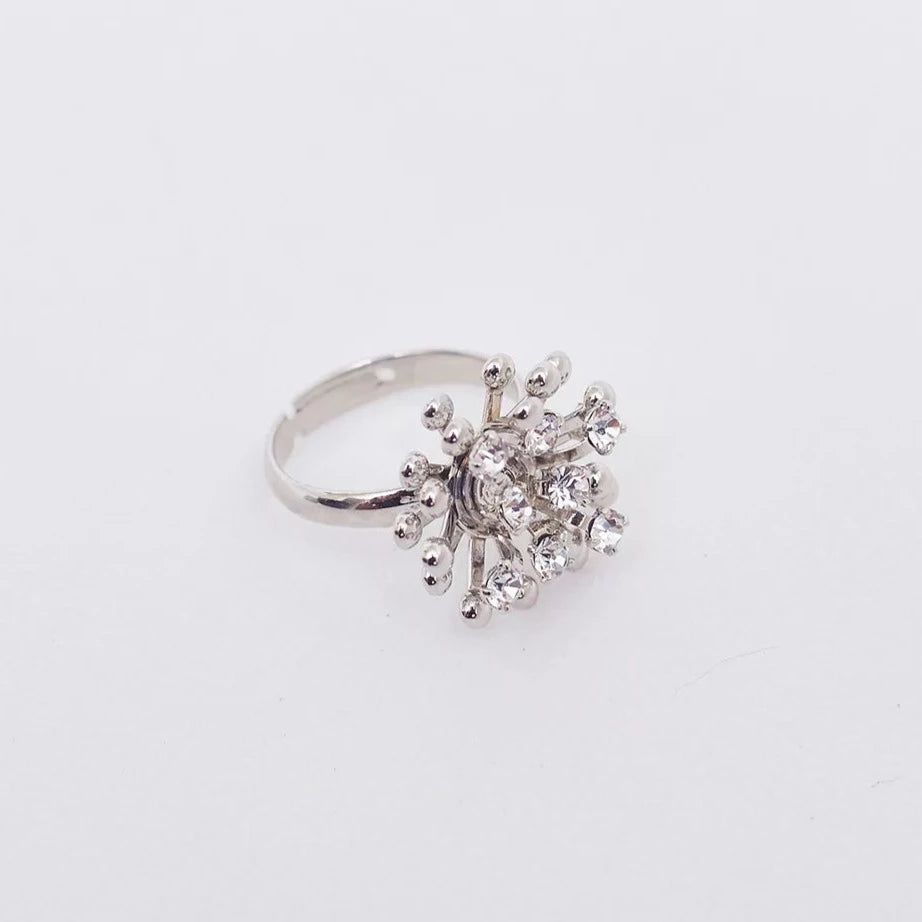 Calm Ring  White Rhodium Plating