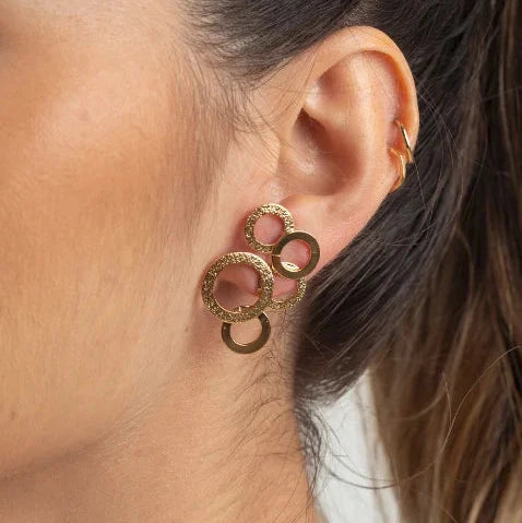 MADOX HOOP EARRINGS GOLD PLATED