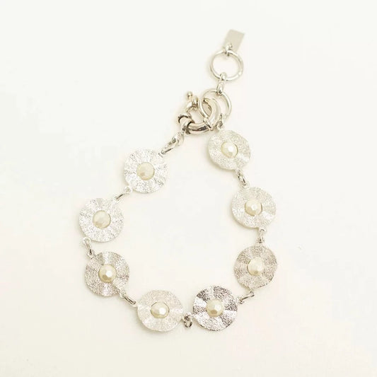 Disco Bracelet White Rhodium