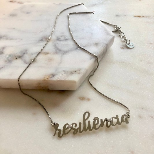 Resiliência Necklace White Rhodium Plated