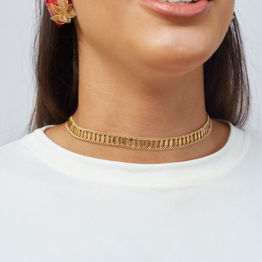 Sailboat Choker Gold Plated