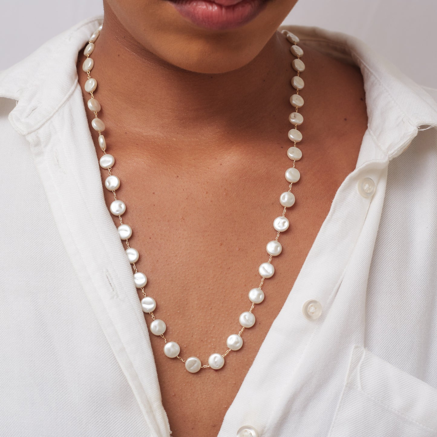 Joyce Pearls Necklace Gold Plated