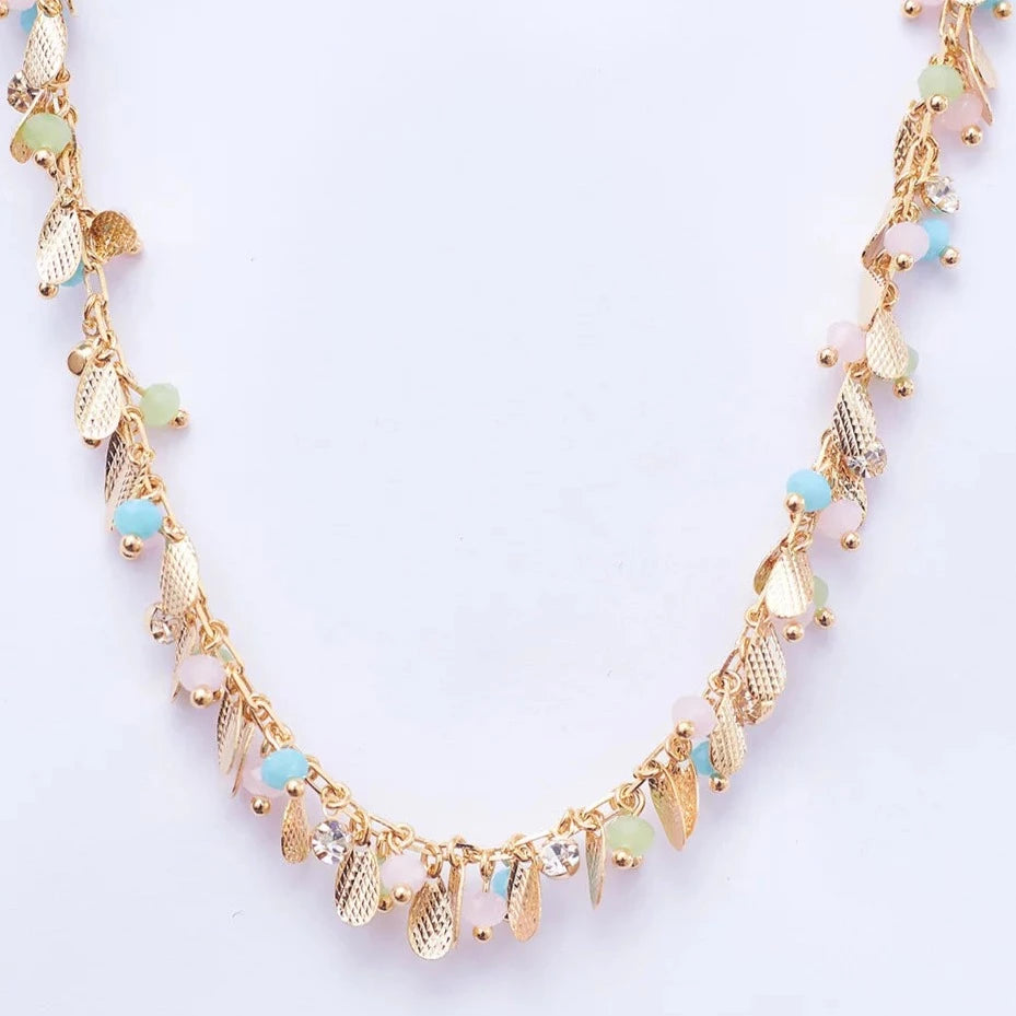 Florliz Crystals Gold Plating Necklace