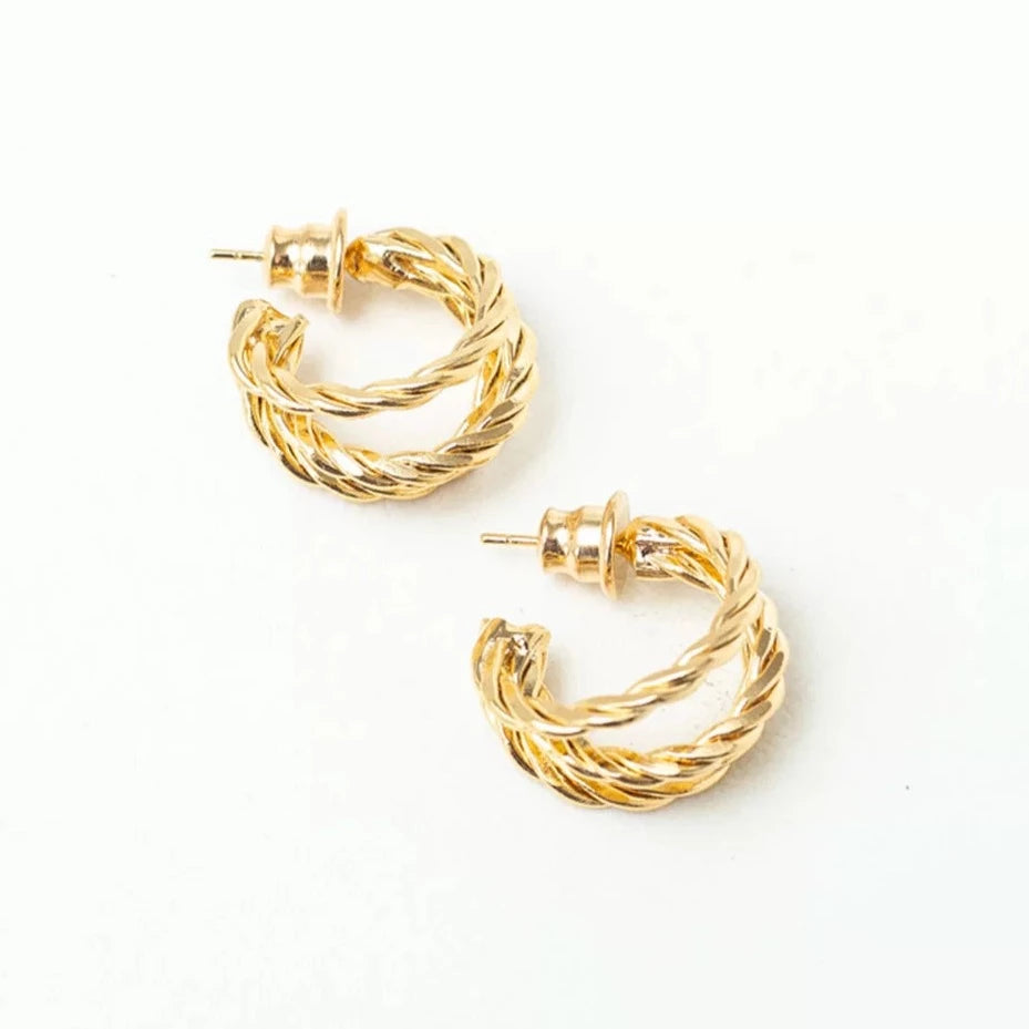 Triple Hoops Gold Plating