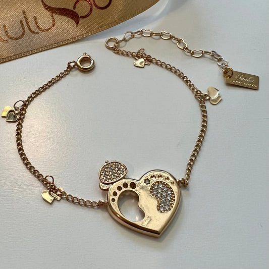 Heart Boy Bracelet Gold Plated